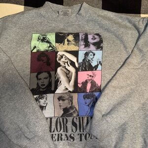 taylor swift the eras tour grey crewneck (with TTPD)